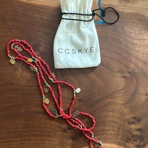 CC Skye Vibrant Red Beaded Necklace